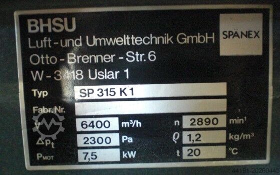 Spänex fans SP 315 K1 Spänex SP 315 K1