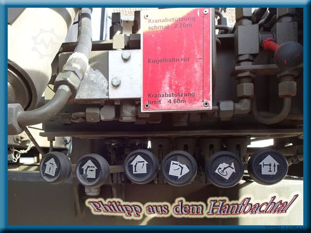 Pritsche/Plane Steyr Steyr 12S18 Allrad mit Ladekran am Heck