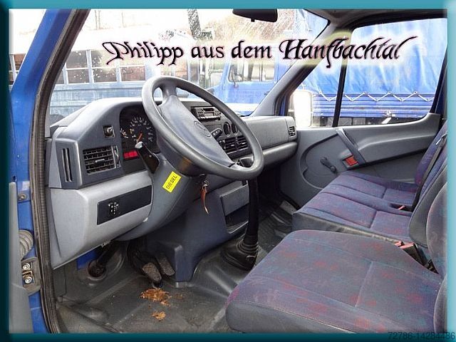 Flatbed + tarpaulin Mercedes-Benz Mercedes Sprinter 312D 4x4 Pritsche Hebebühne Army
