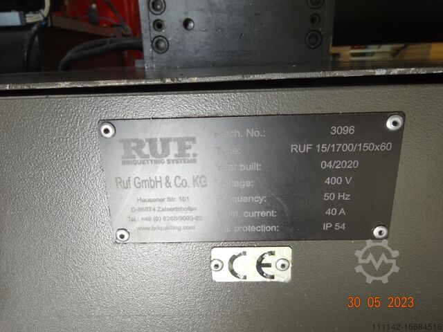 Brikettierpresse RUF 15/1700/150x60