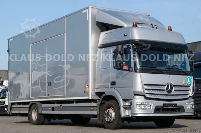 Car carrier truck MERCEDES-BENZ Atego geschloss. Autotransporter LBW Euro 6