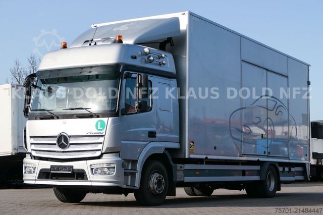 Car carrier truck MERCEDES-BENZ Atego geschloss. Autotransporter LBW Euro 6
