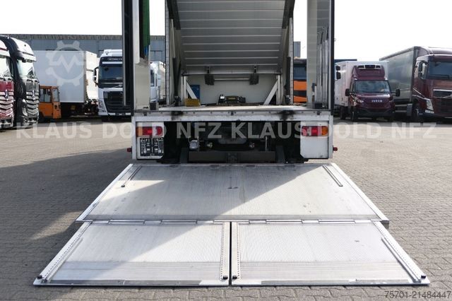 Car carrier truck MERCEDES-BENZ Atego geschloss. Autotransporter LBW Euro 6