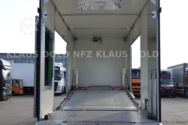 Car carrier truck MERCEDES-BENZ Atego geschloss. Autotransporter LBW Euro 6