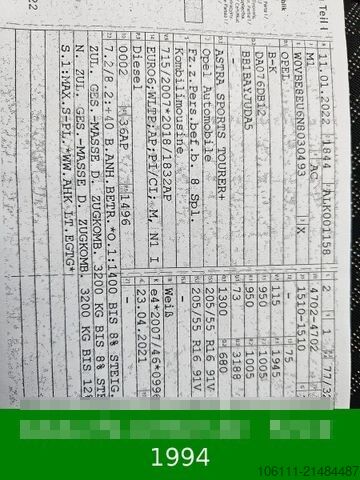 Kleinbus OPEL Astra K Sports Tourer Edition 1,5CDTi Start/Stop