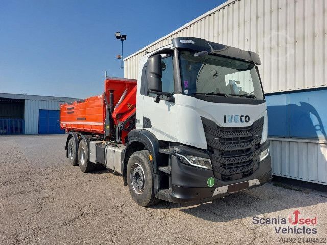 Dreiseitenkipper LKW IVECO X-WAY 460 AD  3-S-Kipper + Frontkran PK18002 EH
