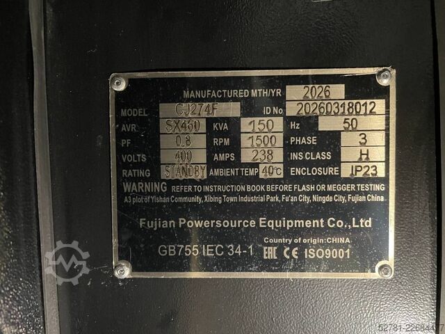 Generator set Baudouin 6M11G165/5 - 165 kVA Generator - DPX-19870