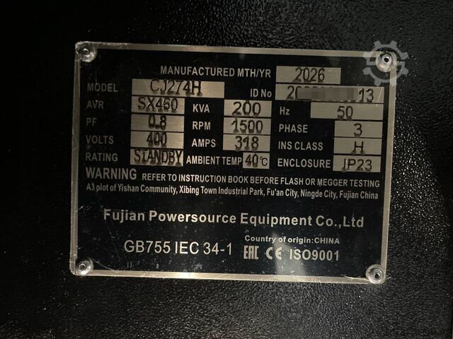 Generator set Baudouin 6M16G220/5 - 220 kVA Generator - DPX-19871