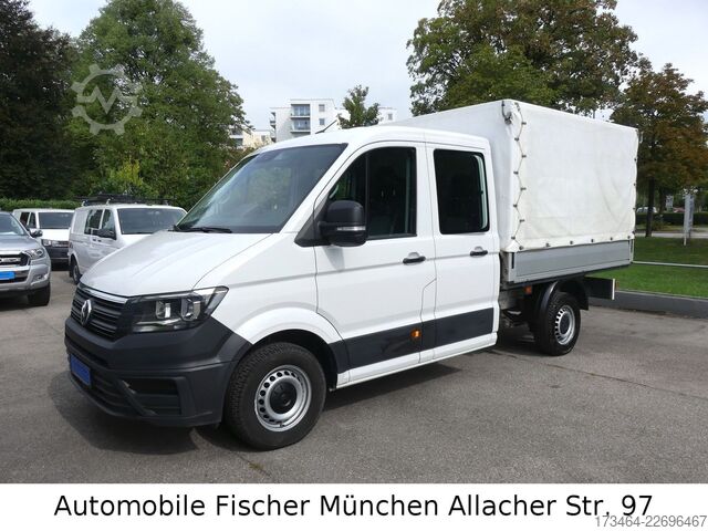 Curtain sider van VW Crafter 35 Pritsche Plane DOKA L2 AHK 3,0t