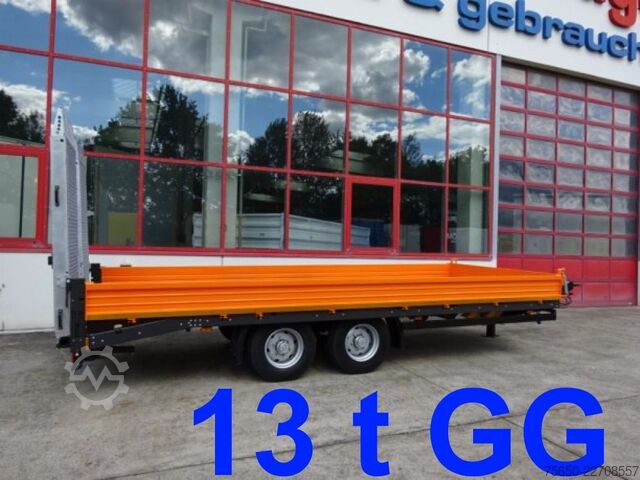 Low loader trailer Möslein TTT 13- 6,28 Orange  Neuer Tandemtieflader 13 t GG