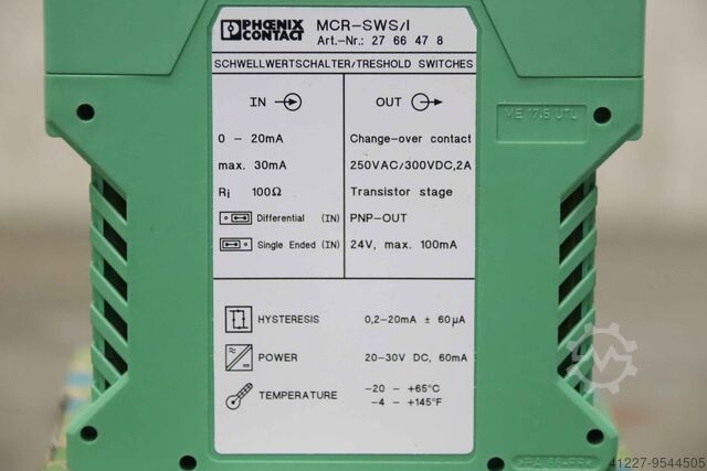 Threshold switch Phoenix Contact MCR-SWS/I  27 66 47 8