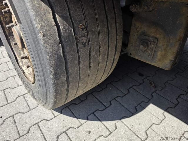 Open semitrailer with tarp KRONE Gardine Lowliner, Joloda-Schienen, Hubdach