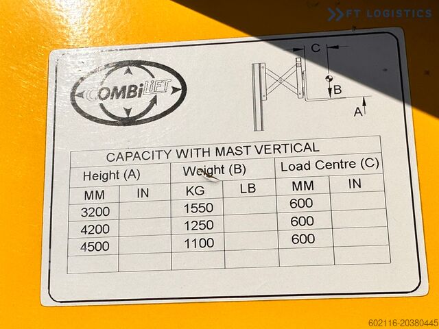 4-Wege-Gabelstapler Combilift WR / DUPLEX / 4.5M / 2017 / ONLY 30 H
