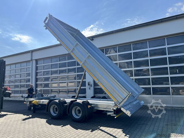 Tipper trailer Möslein TTD 19 B  19 t Tandemkipper- Tieflader hydraulischer Klappe Breitbereifung