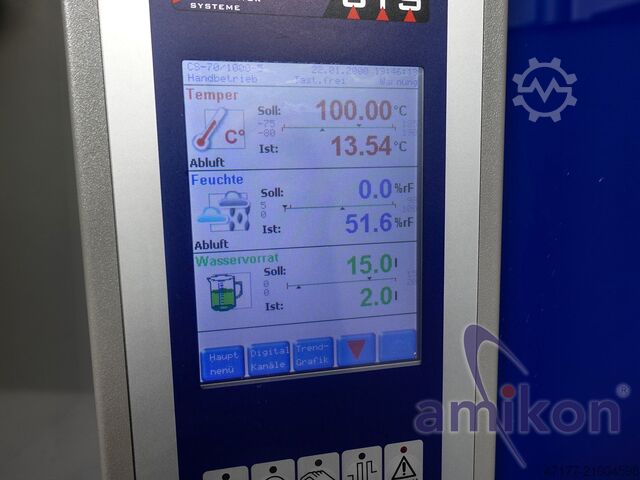 Klimakammer mit Feuchte 1000 Liter CTS Klimakammer CS-70/1000-5 -70°C bis +180°C