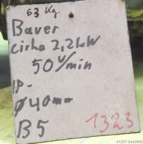Geared motor 2.2 kW 50 rpm Bauer 135mm Wellenlänge