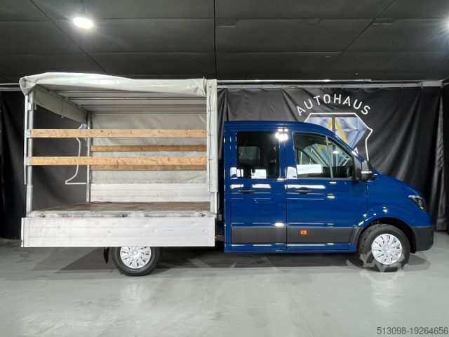 Curtain sider van VOLKSWAGEN CRAFTER PRITSCHE DoKa 4M. DIFF. SPERRE AUTOMATIK