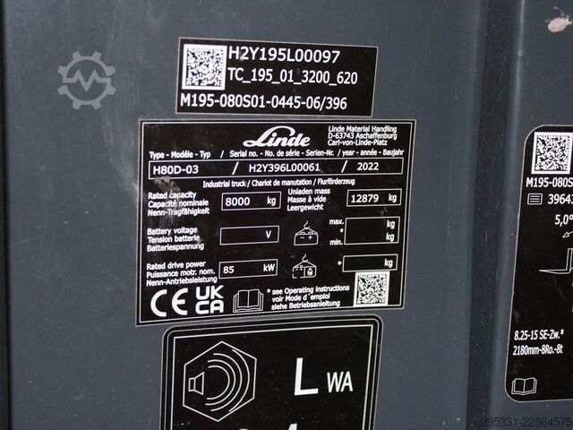 Diesel Forklift Linde H 80 D-03  396