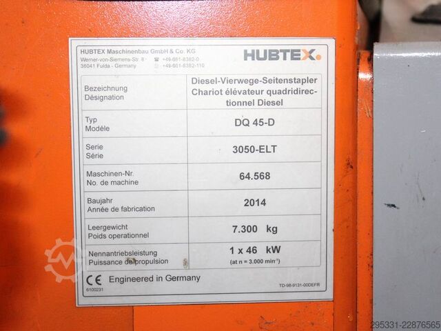 Four-way side loader Hubtex DQ 45 D
