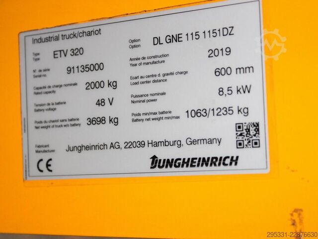 Reach Truck Jungheinrich ETV 320 DL GNE115-1151DZ