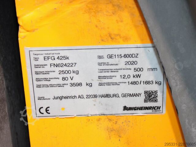 Electric 4-wheel forklift Jungheinrich EFG 425k  GE115-600DZ