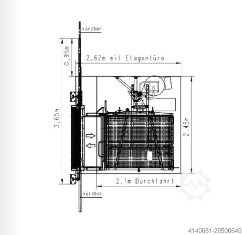 Zahnstangenaufzug GEDA 500 Z