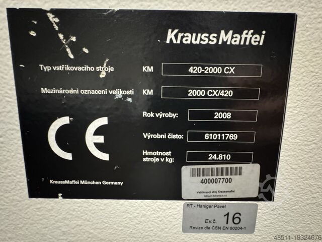 Spritzgießmaschine KraussMaffei KM 420-2000 CX