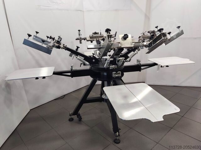 Karussell X 4 Tische + Flash + Trockner SCREEN PRINTING DMS 4 DMS 4 SUPER