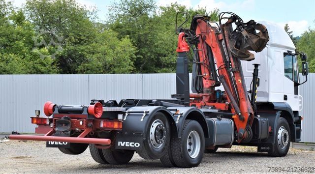 Autokran IVECO STRALIS 400 * ABROLLKIPPER * ESSEL 0902* TOP