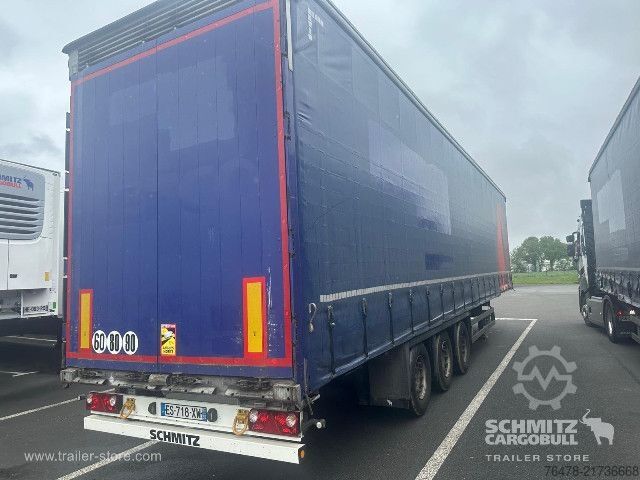 Open semitrailer with tarp Schmitz Cargobull Curtainsider Mega