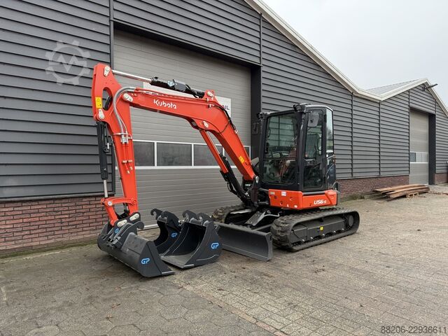 Kubota U56-5 mini excavator NEW incl. CW10 quick coupler + 3 buckets KUBOTA U56-5 minigraver NIEUW incl CW10 + 3 bakken