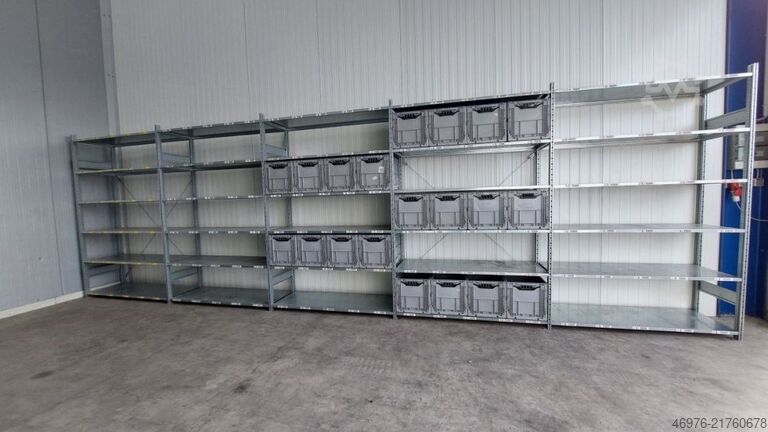 High-bay warehouse shelving SSI Schäfer R3000 Kistenregal Regallänge: 8,19 lfm.