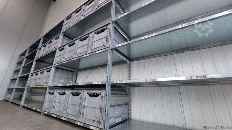 High-bay warehouse shelving SSI Schäfer R3000 Kistenregal Regallänge: 8,19 lfm.