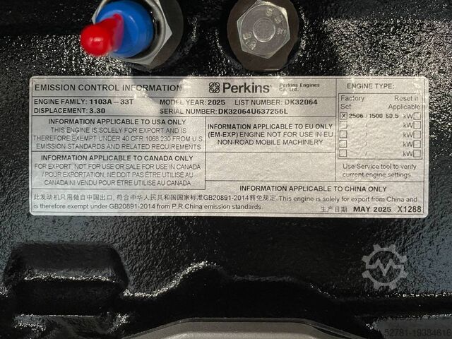 Engine Perkins 1103A-33TG2 - Diesel Engine -New