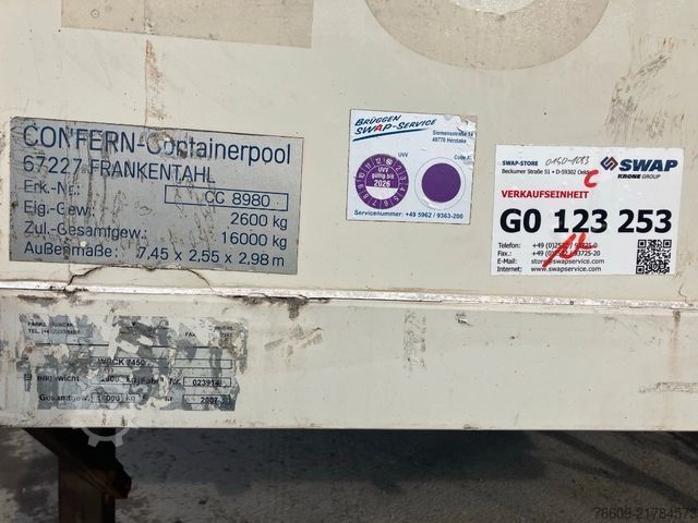 Swap body trailer SPIER Wechselbrücke Koffer