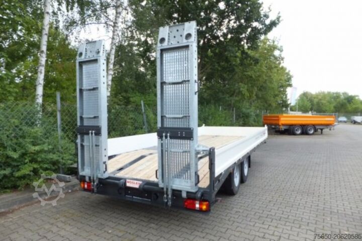 Low loader trailer Möslein TTT 11- 6,28 Weiß  Neuer Tandemtieflader