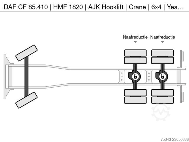  DAF CF 85.410 | HMF 1820 | AJK Hooklift | Crane | 6...
