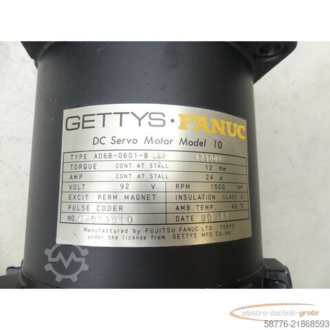 Control unit Fanuc A06B-0601-B032 DC Servo Motor Model 10 SN: 0-023510