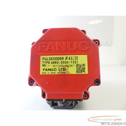 Fanuc Motor Fanuc A06B-0064-B203 AC Servo Motor SN:C099E0457 + A860-2020-T321