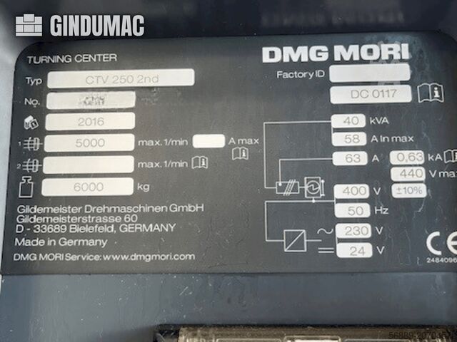 DMG MORI Gildemeister CTV 250 2nd DMG MORI Gildemeister CTV 250 2nd