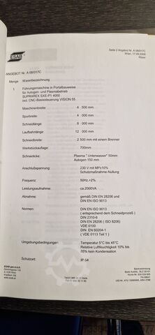 Plasmaschneidmaschine ESAB Suprarex SXE-P 4000