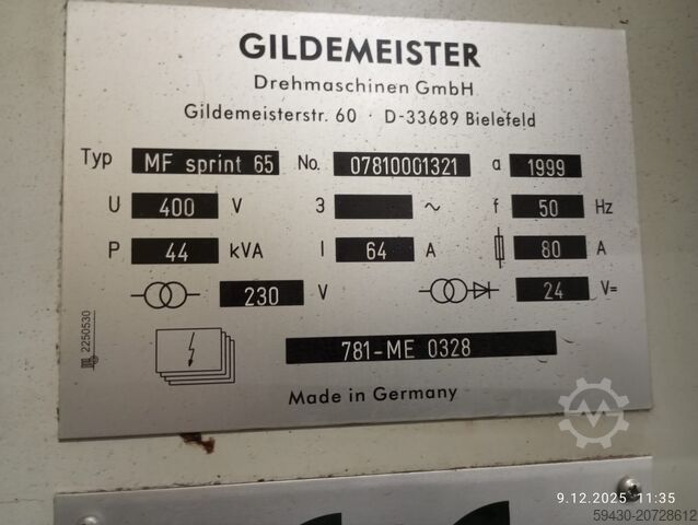 CNC lathe Gildemeister MF Sprint 65