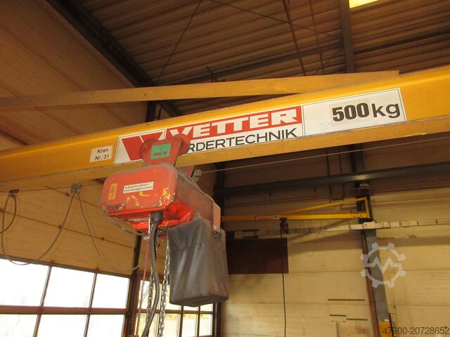Säulenschwenkkran Schwenkkran Kettenzug Vetter Kran Drehkran Hallenkran 500KG PS32 NL 500Kg 0,5t L 4m + Kettenzug H3,2