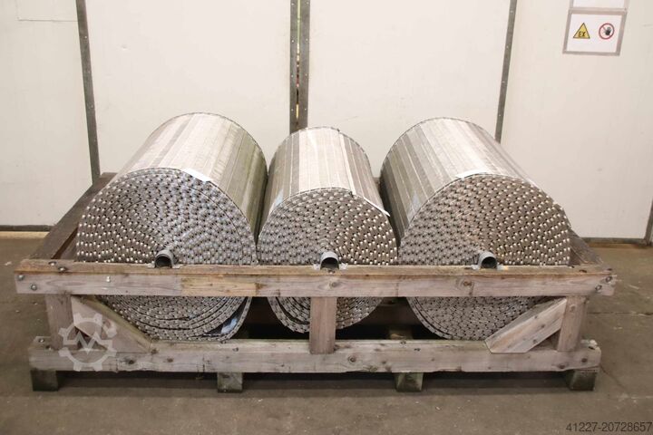 Förderbandgurt Gliedergurt Edelstahl 3 Rollen Costacurta VICO FLEX  Breite 1065 mm