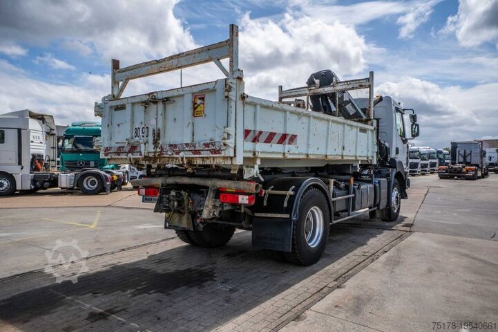 Kipper mit Kran RENAULT KERAX 370 DXI + TRI BENNE+HIAB 16t/m + 2 EXT