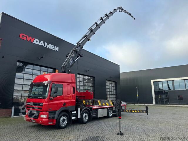 Kranwagen DAF CF 85.410 8x2 Hiab 1055-8+Fly jib Euro 5