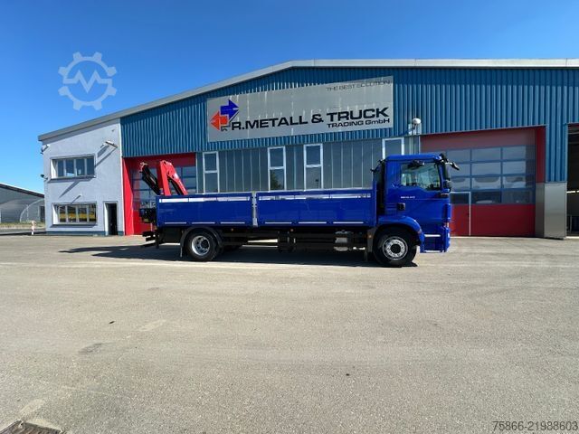 Truck mounted crane MAN 18.340 TGM BL HMF 1030 K3 nbedienung