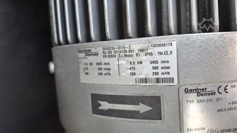 Air Center, Air distribution system Elmo Rietschle SAH 235