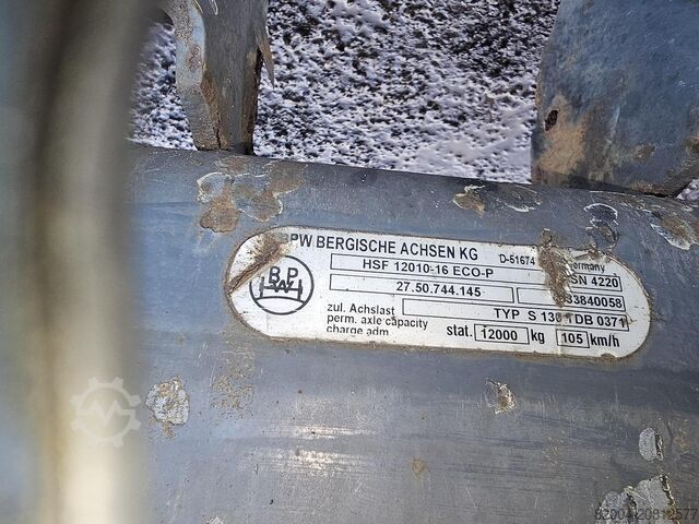 Achse BPW HSF 12010-16 ECO-P 15 CM SQUARE.