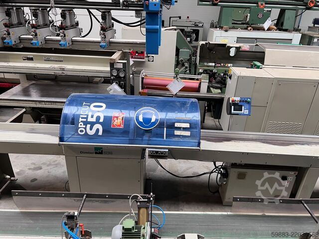 Optimization cross cut line GreCon Dimter Opticut S50